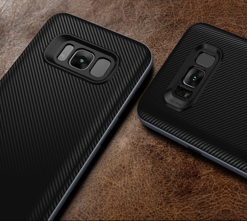 Роскошный двухслойный текстурный чехол для samsung Galaxy S8 PLUS, силиконовый защитный чехол, сумка, жесткая рамка для ПК