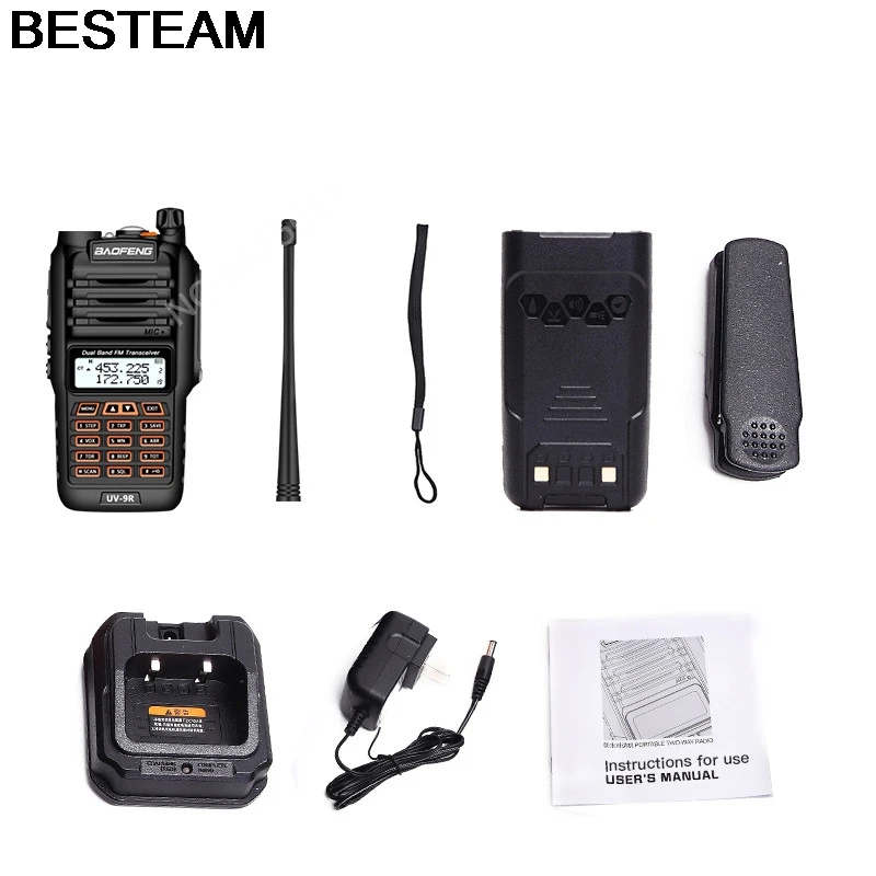 Baofeng Водонепроницаемая UV 9R радио антенна 8 Вт UHF/VHF рация диапазон 5 км Cb