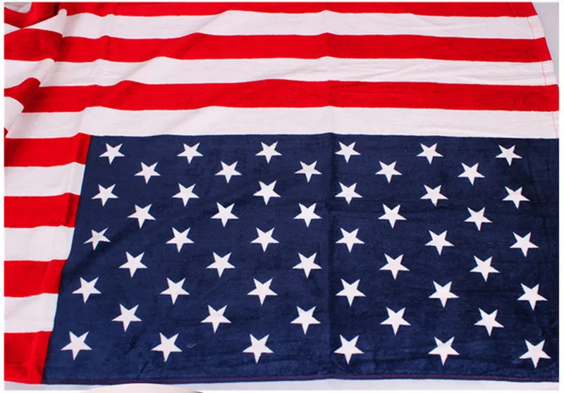 Дизайнерское банное полотенце с американским британским флагом 140x70 см