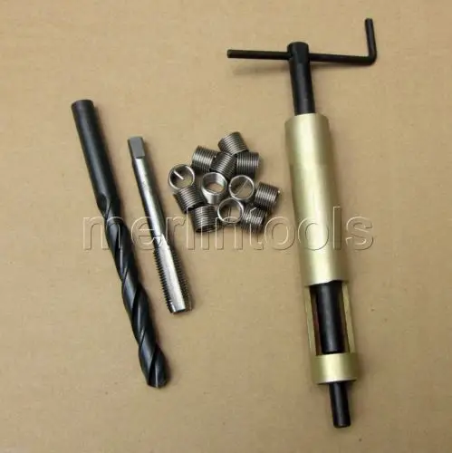 

M14 x 1.5 Thread Repair Kit Tap and Drill bit Helicoil Insert Insertion tool