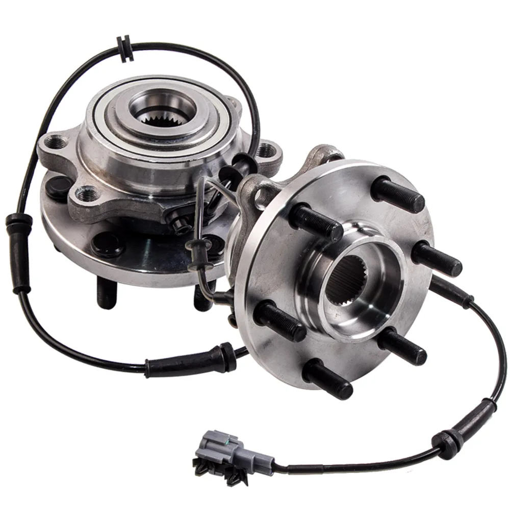 

2 FRONT WHEEL BEARING HUB HUBS for NISSAN NAVARA 4WD D22 D40 ABS YD25 VQ40 PAR