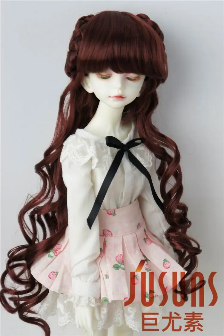 JD125 1/4 MSD парик куклы Celine длинный синтезированный мохеровый для 7-8 дюймов