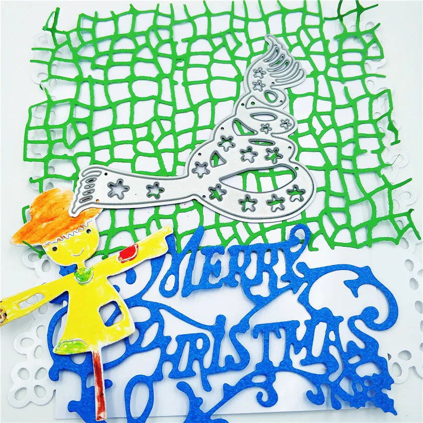 Металлический трафарет Craft шарф со снежинками из углеродной стали для тиснения