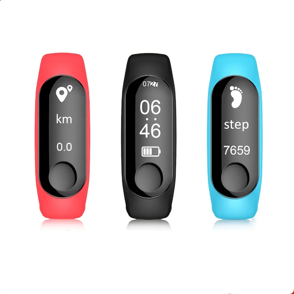 Bluetooth M3 спортивные Смарт-часы с пульсометром будильником фитнес-трекером для Android