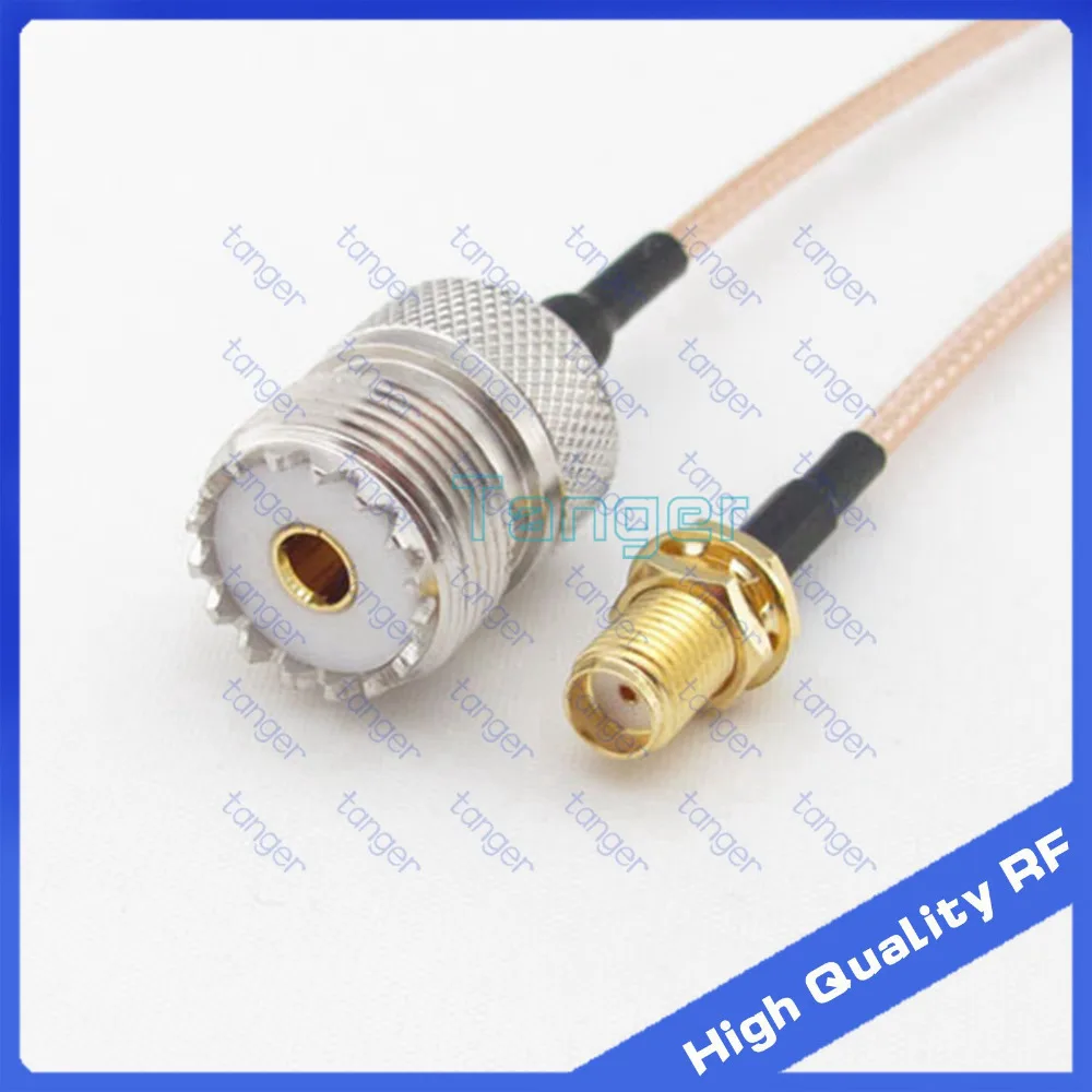 SO239 UHF гнездо SMA прямой разъем SO 239 с 20 см 8 дюймов RG316 RF коаксиальный Pigtail Высокое