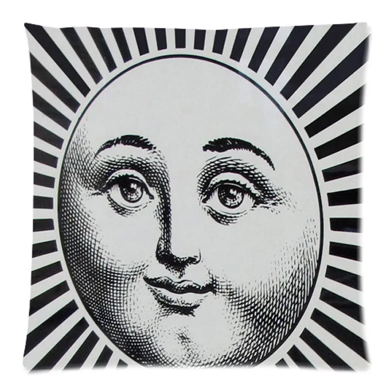 1 Наволочка для подушки на заказ rosenthal Piero fornasetti рабочий хлопковый льняной чехол для подушки на стул, диван, декоративная наволочка для подушки 45X45 см - Цвет: 1