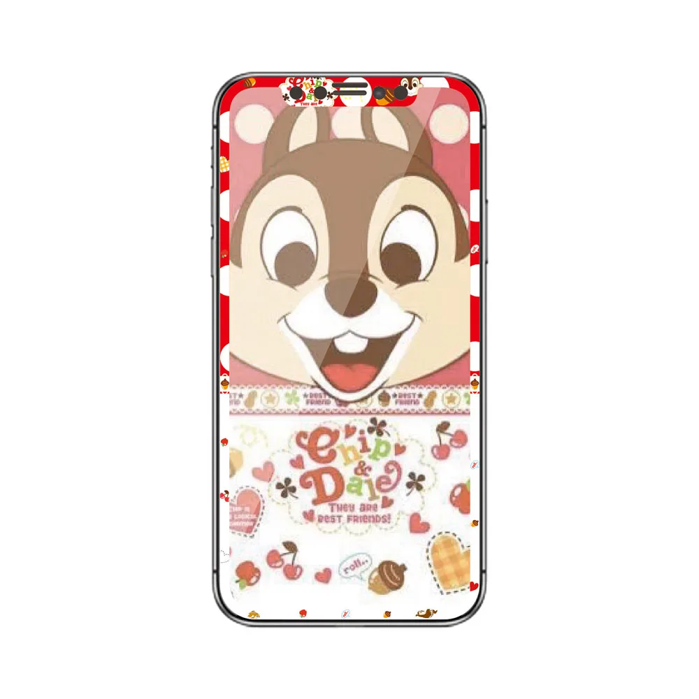 Мультфильм Закаленное стекло протектор экрана для iPhone X XS 3D изогнутый край Полное покрытие мышь Кошка Китти Принцесса Милая стеклянная пленка SJ19 - Цвет: 8