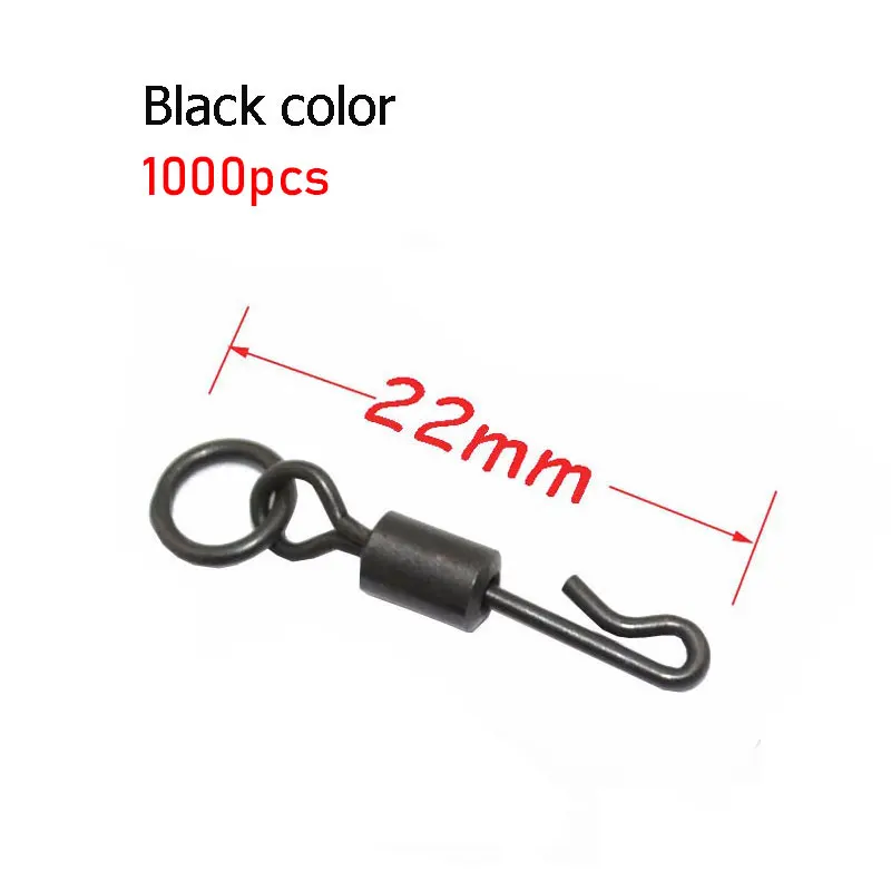 q-shaped with ring Вертлюги для ловли карпа быстрая замена 1000 шт - Цвет: q-shaped with ring