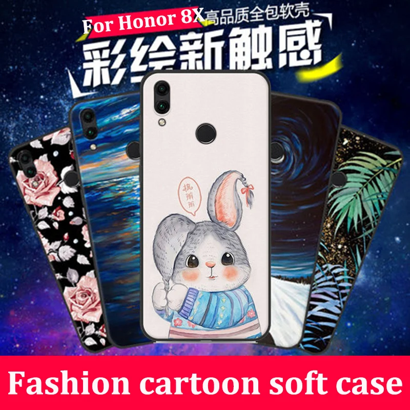 Модные чехлы для Huawei Honor 8X милый мультяшный мягкий чехол телефона защитный 8