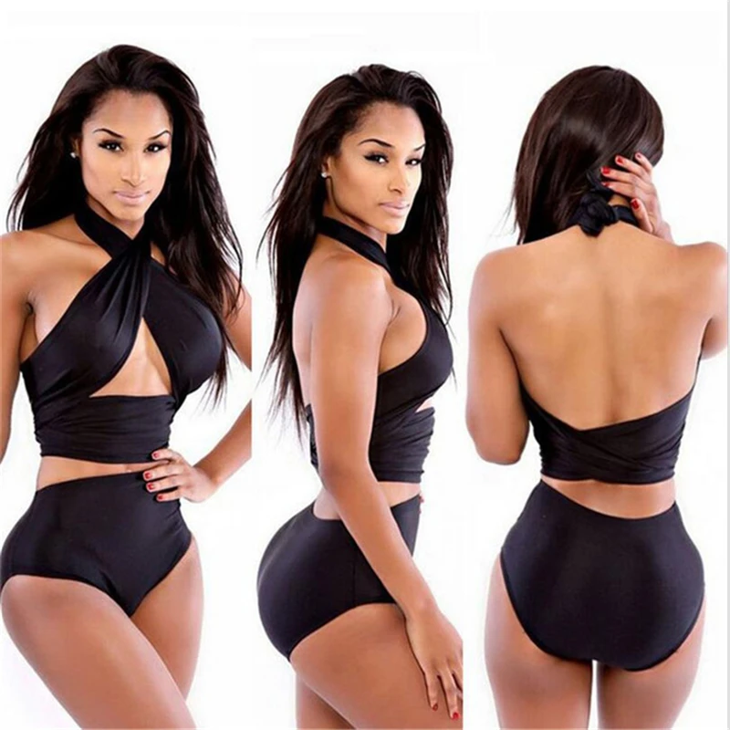 2019 женский сексуальный комплект бикини с геометрическим рисунком топ бретелькой