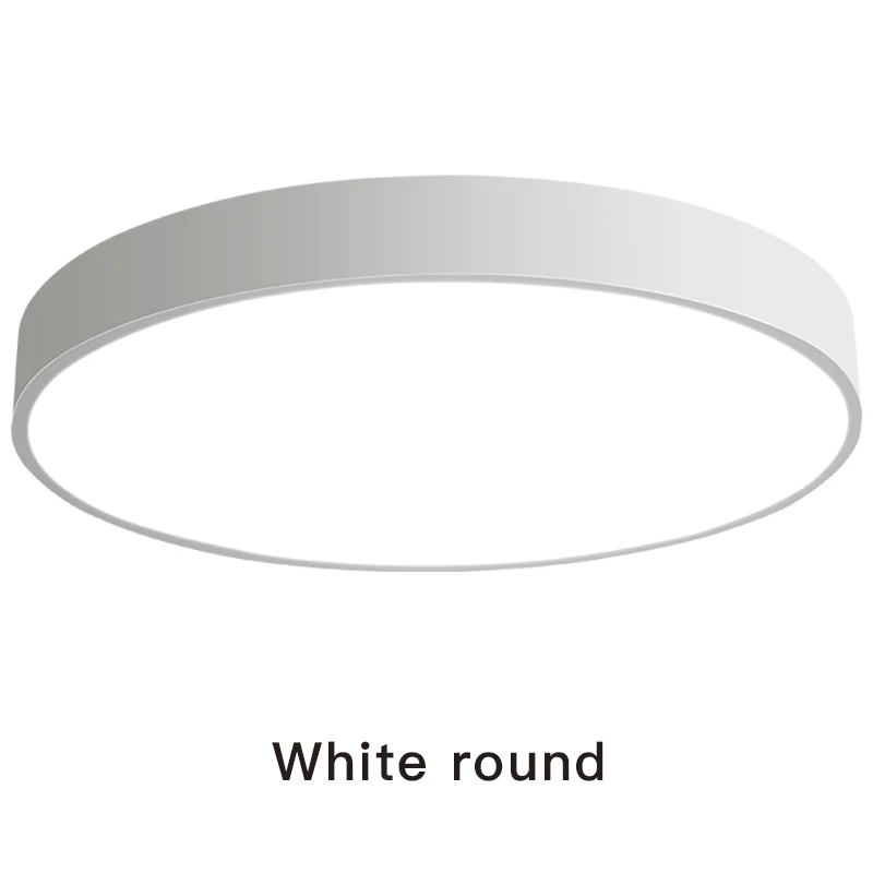 White round Современный светодиодный Потолочные светильники лампа поверхностного монтажа гостиная спальня ванная комната дистанционное управление домашняя отделка кухни - Цвет корпуса: White round