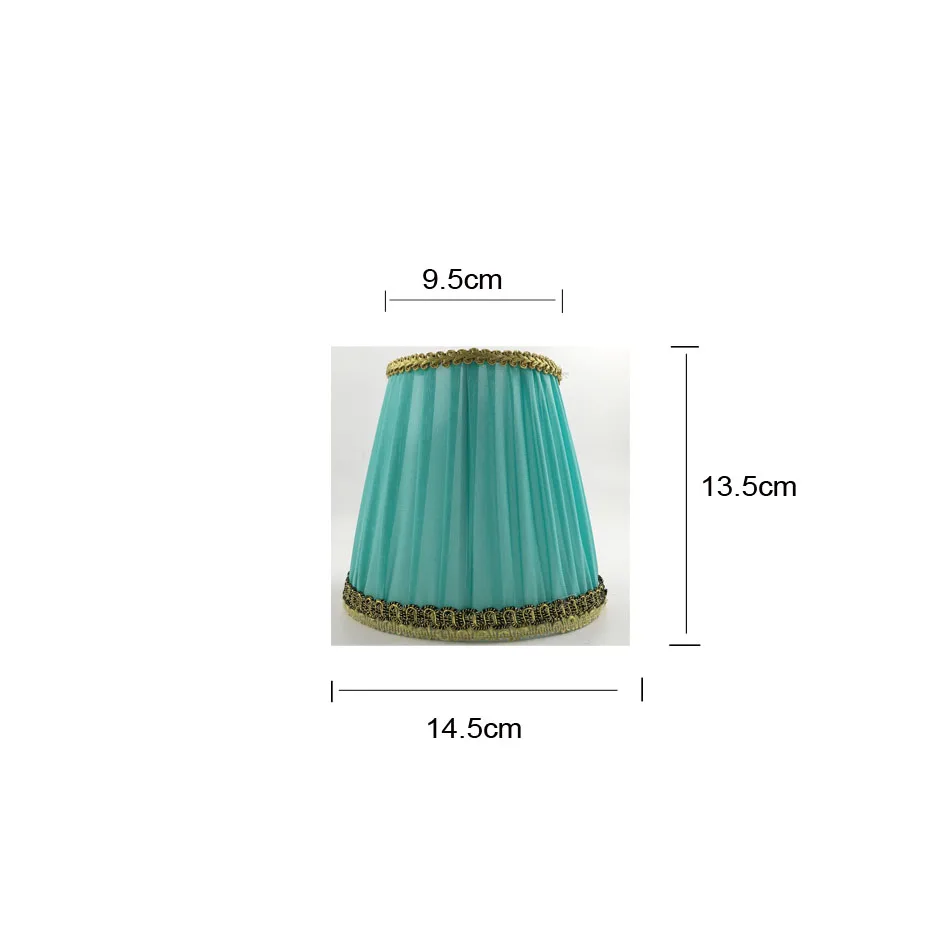 Диаметр 14 5 см новые светло голубой цвет цветной тканевый абажур для лампы
