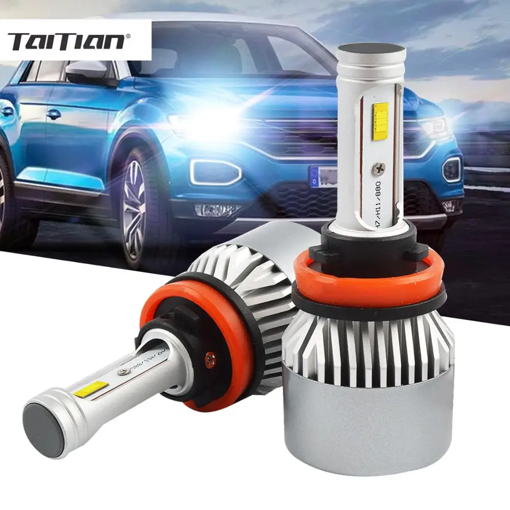 2 шт. 15200LM H7 turbo светодиодные фары лампы SMD 144 W H1 светодиодных фар для авто лампа H4