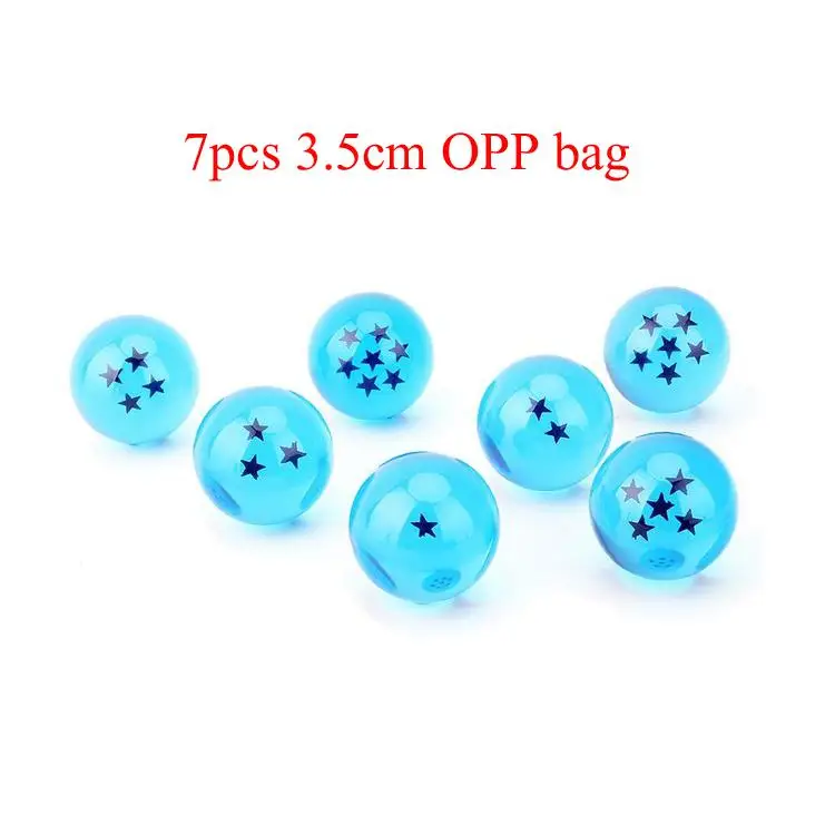 blue opp bag 7 шт./компл. 3,5 см Жемчуг дракона Z 7 звезд хрустальные шары Стрекоза полный комплект 1 шт. 7,6 см Большой размер мяч в коробке Розничная/ - Цвет: blue opp bag