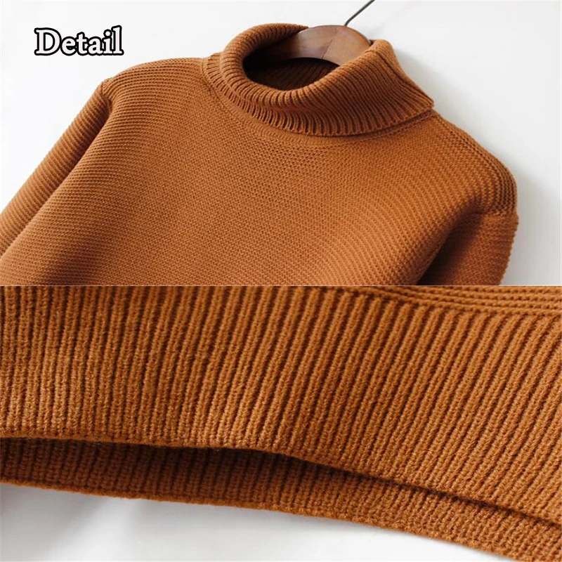 Для женщин Сплошной водолазка цвета хаки короткий пуловер свитер 2018 осень-зима