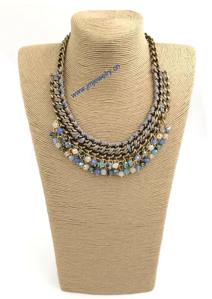 ?? 2016新しいデザイン高級choker声明よだれかけ首輪ネックレスボヘミアンネックレスヴィンテージ革層ネックレスビーズタッセル