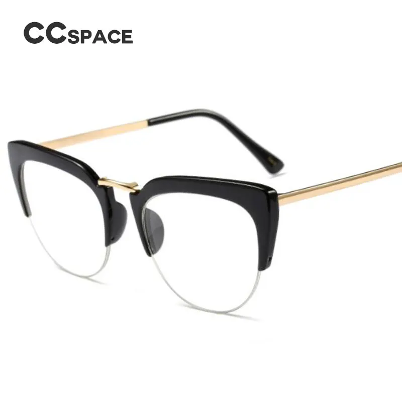 CCSPACE женские очки для чтения кошачий глаз, оправа для мужчин и женщин, полуоправа, брендовые дизайнерские оптические очки, компьютерные очки 45144