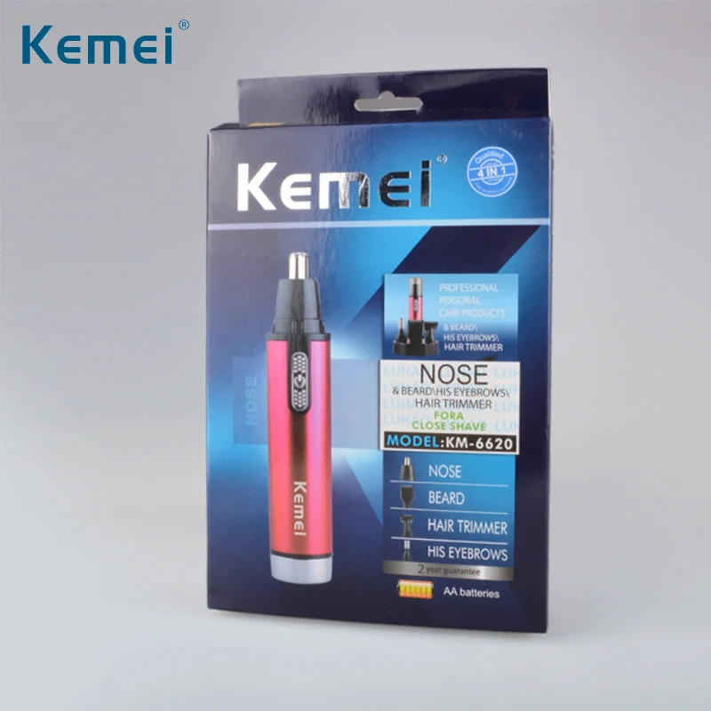 Kemei6620 4 в 1 Носа и Ушей Триммер Мужчины тример Для Бакенбарды Волос Вырезать Брови