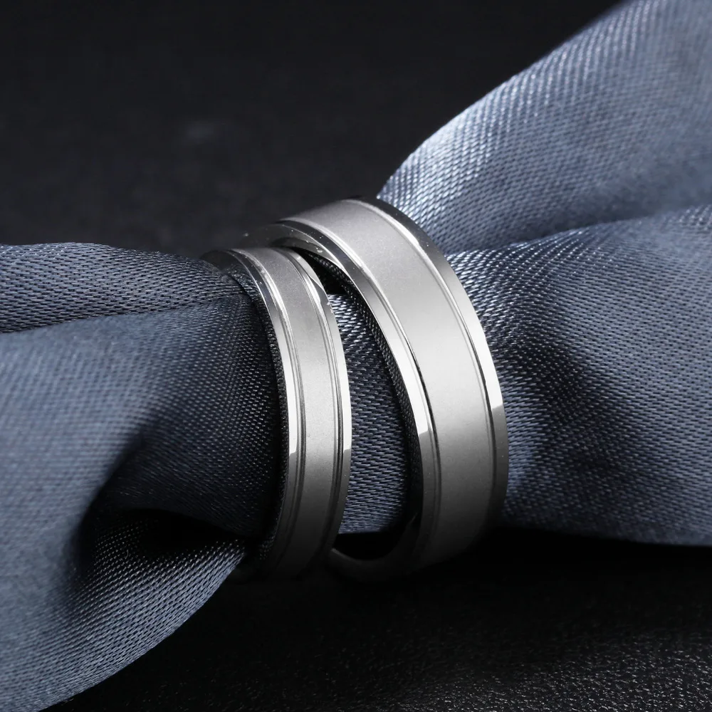 OPK Романтика тусклый полированный Свадебные Кольца для возлюбленной мужчин