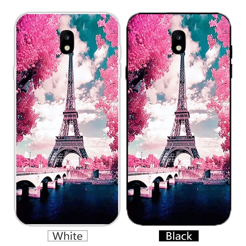 For Samsung Galaxy J7 2017 J730F (EU Version) Silicone TPU Scen Phone Cases 5.5 inch for J730 Black Back Matte Cover |