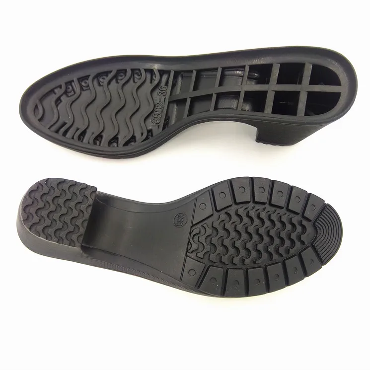 Rubber soles Women's belt with non-slip wear-resistant high wedge heel accessories Leather shoes low boots outsole