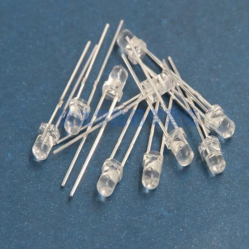 Одинарный Белый 3 мм излучающий диод F3 круглая головка Тип светодиодный 940 нм