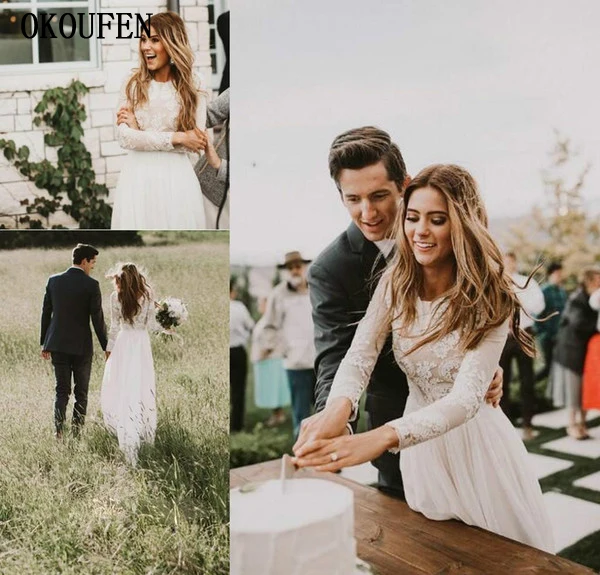 Белое Бальное Платье Простые Свадебные платья 2019 элегантные с открытыми плечами