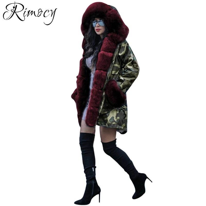 Rimocy Новинка 2019 года для женщин камуфляж мужские парки femme Роскошные