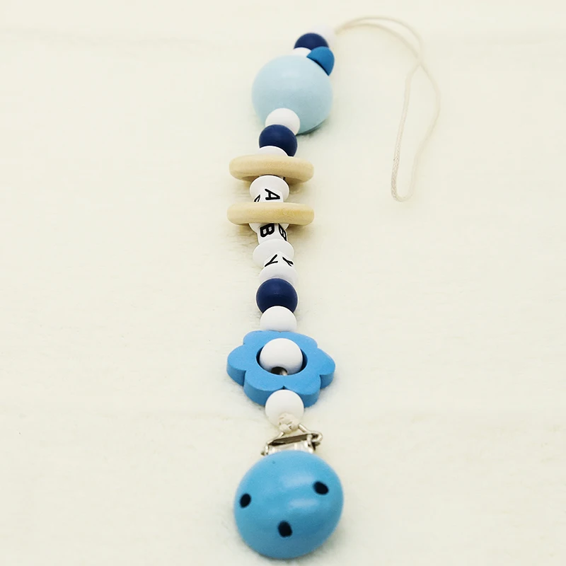 1 шт. милый деревянный держатель для соски с изображением медвежонка цепочка