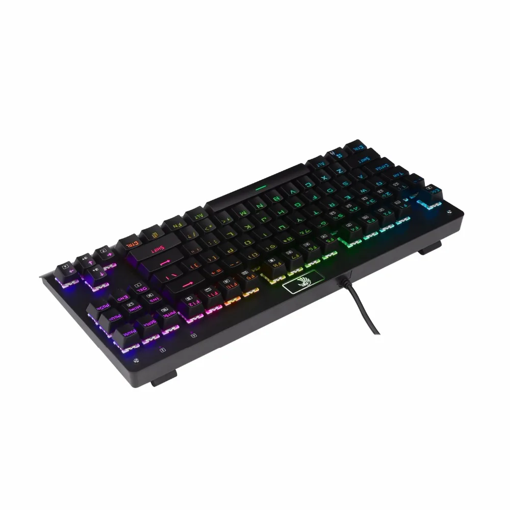 Механическая игровая клавиатура с RGB подсветкой TKL 87 ключ тактильные щелкающие анти-ореолы QWERTY геймерская клавиатура Z77