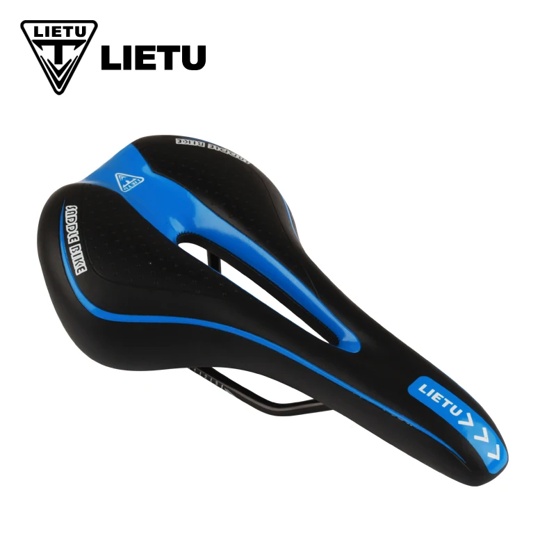 BLUE Велосипед LIETU седло MTB горный велосипед Велоспорт силиконовый нескользящий седло сиденье Силикагель Подушка сиденье мягкое седло - Цвет: BLUE