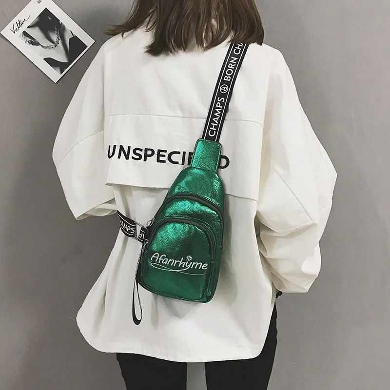 Сумка через плечо поясная сумка Женская Серебристая на женская мягкая