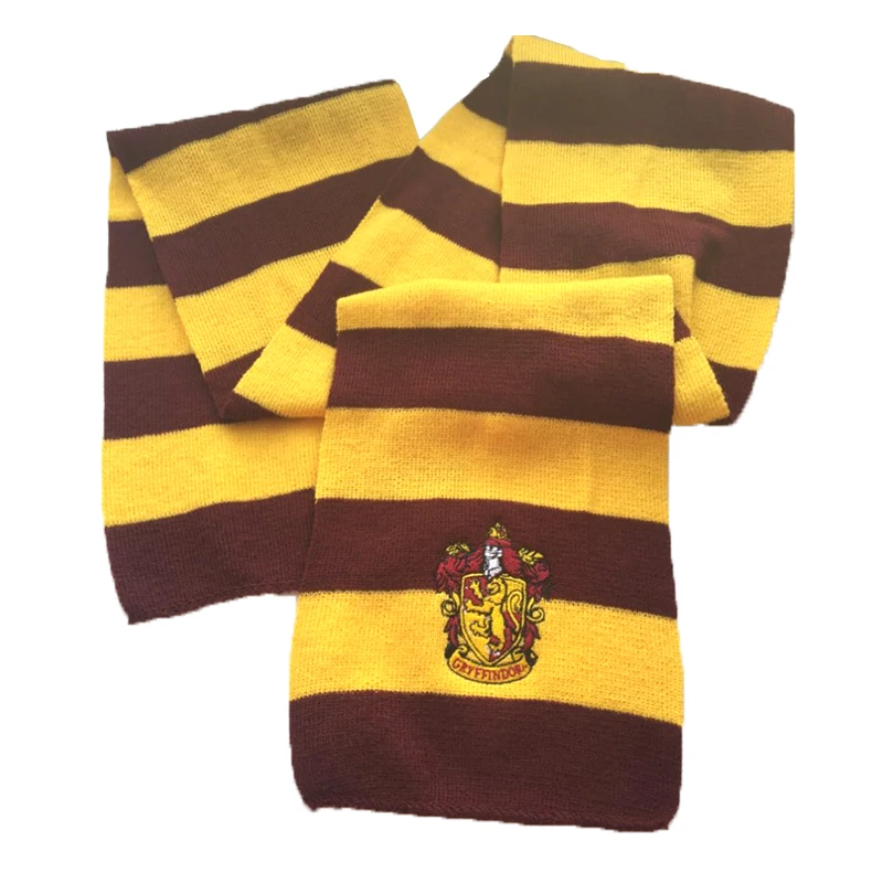 Gryffindor Slytherin Ravenclaw Hufflepuff для взрослых или детей, зимний длинный хлопковый шарф, теплый шейный платок для мальчиков и девочек на осень