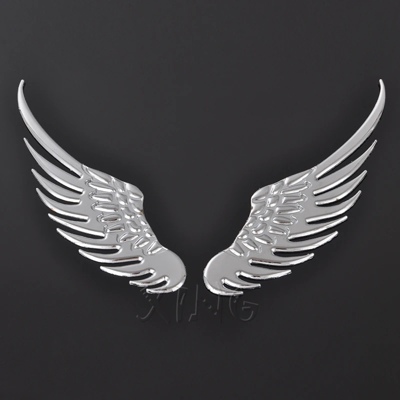 1 пара 3D металлических наклеек на автомобиль значок Wings Эмблема для BMW Audi Ford Volkswagen