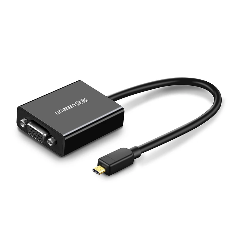 VGA only Ugreen микро HDMI к HDMI VGA адаптер с 3,5 мм аудио микро USB порт для планшета камеры микро HDMI к HDMI VGA кабель конвертер - Цвет: VGA only