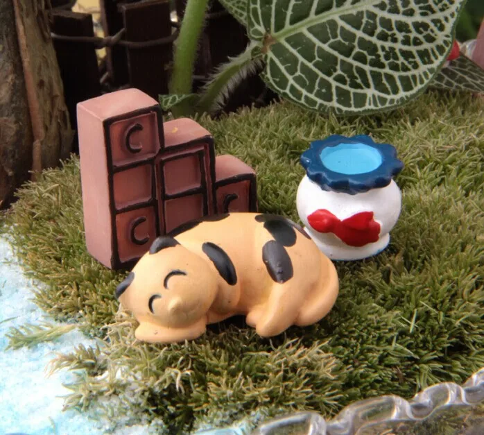 

10sets/30pcs/Fairy garden gnome/bonsai/flower pot bryophytes/ diy decoration/terraium decoration/lovely gifts/lover/pig model