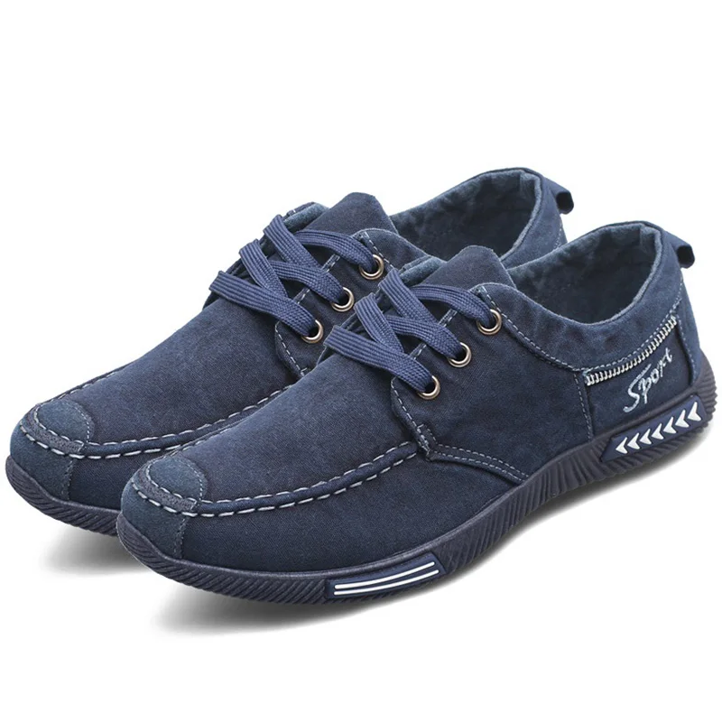 Fashion Canvas Men Shoes Denim Lace-Up Casual New 2019 Plimsolls Breathable Male Footwear Spring Autumn | Обувь