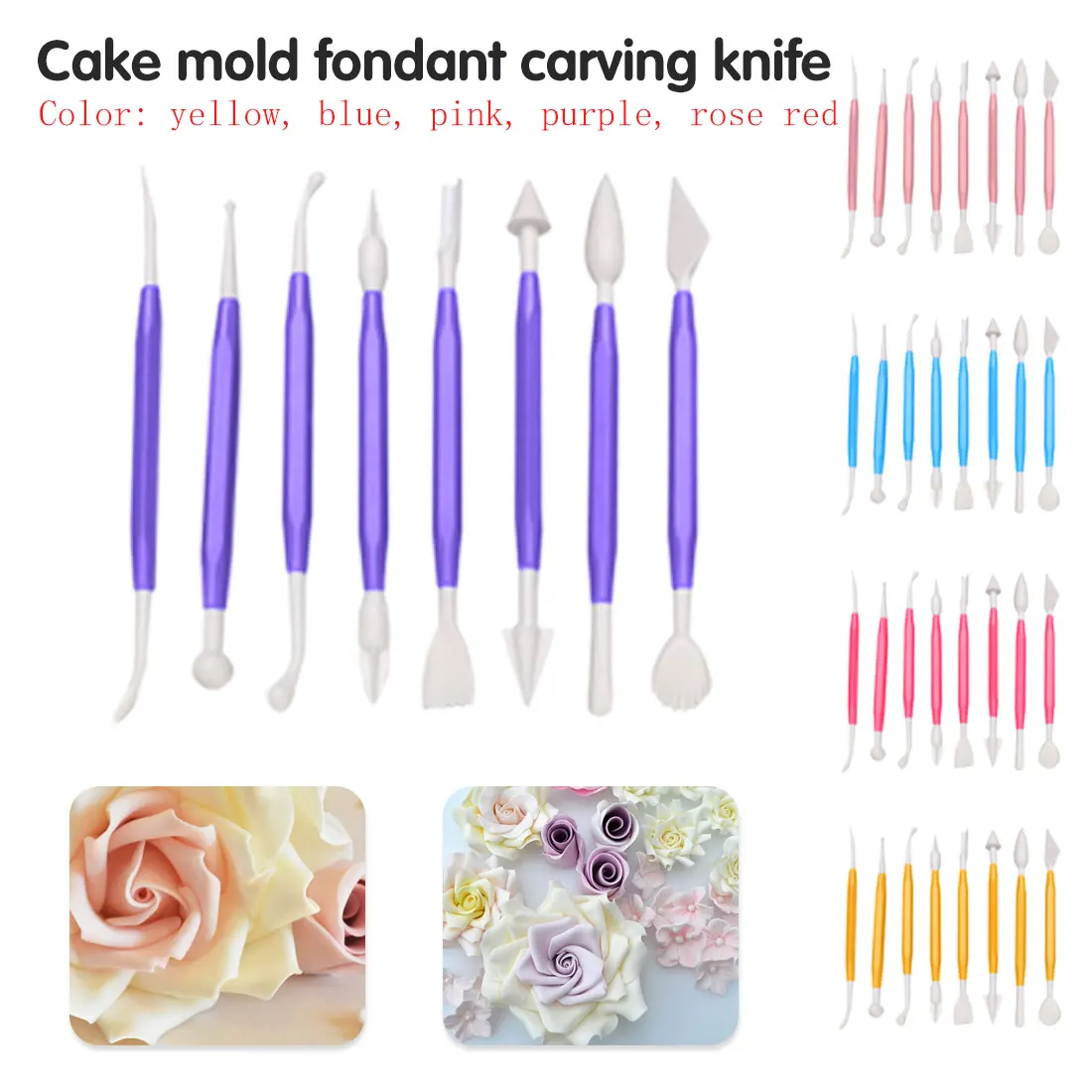 8 шт./лот сахарное ремесло помадка торт кондитерские резьбы резак шоколадное