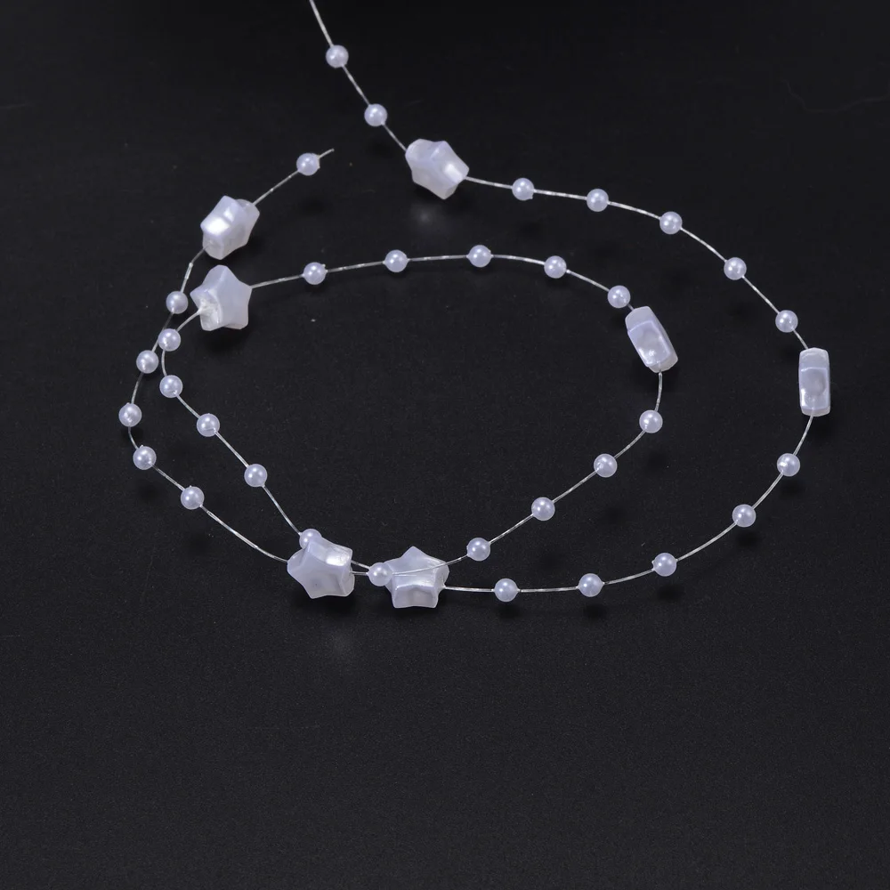 60 м белый бежевый маленькая звезда искусственные жемчужные бусины цепочка