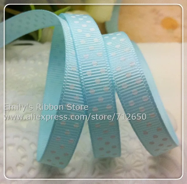 3/"(9 мм) в горошек напечатанные ленты grosgrain одежда аксессуары для волос пекарня подарочная упаковка 10 ярдов