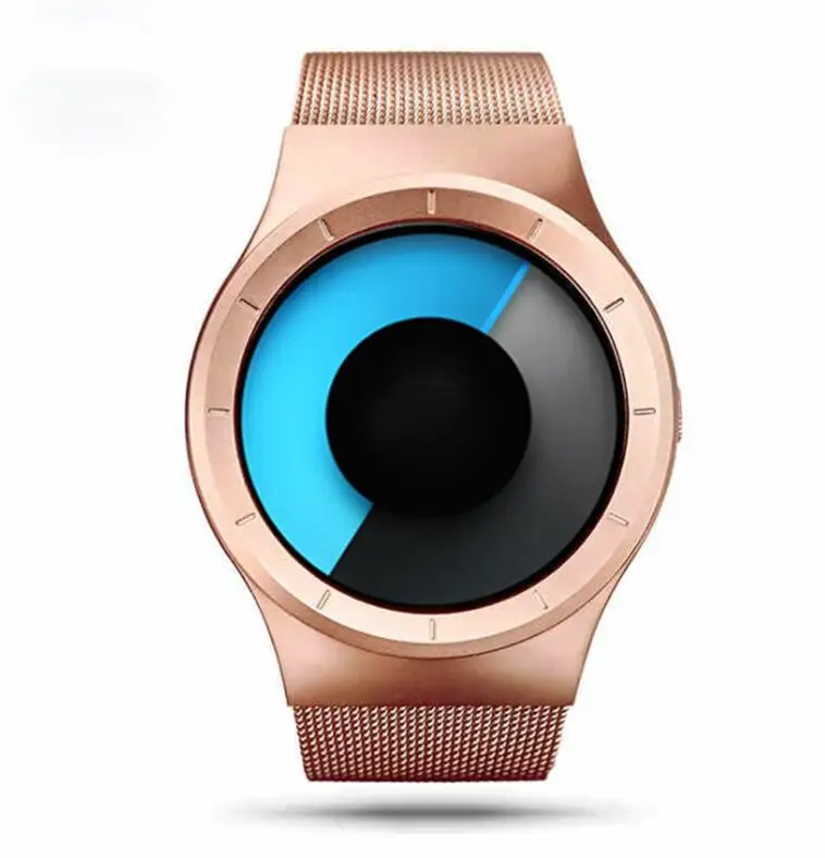Rose gold Новые классные мужские и женские стальные цифровые часы с кварцевым механизмом, минеральное армированное стекло, зеркальные водонепроницаемые часы - Цвет: Rose gold