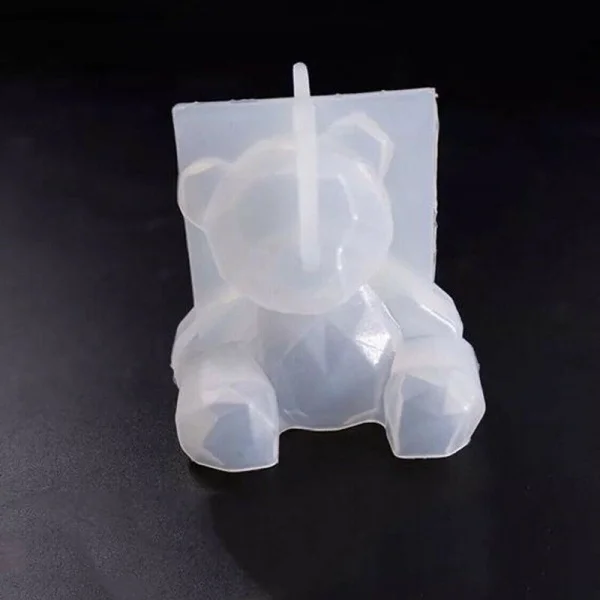 Белый Рождественские декоративные формы 3D Медведь Смола форма шоколада эпоксидная смола, форма ручной DIY ремесло инструмент приспособление для выпечки силиконовые формы помадки - Цвет: Белый