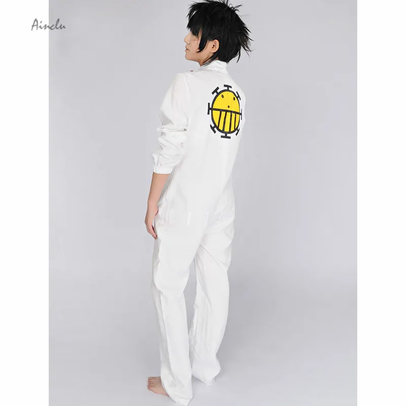 Ainclu Free Shipping One Piece Heart Pirates White Uniform Adult Kid Halloween Cosplay Costume Customize for plus size adults |