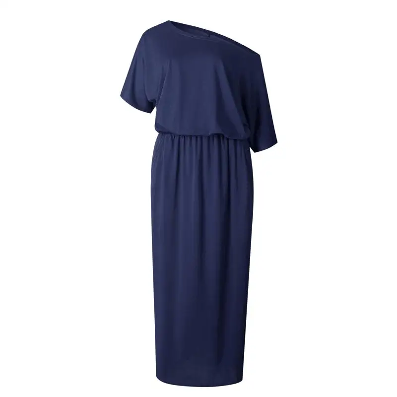 Пикантные Стиль Для женщин летнее платье макси Асимметричный Пляж Длинные