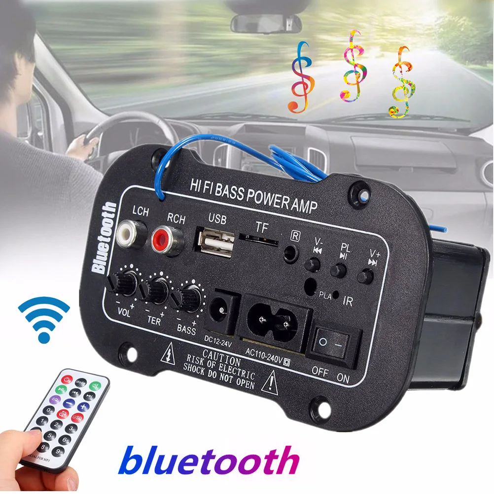 5 дюймов Автомобильный цифровой усилитель Bluetooth усилитель HiFi бас усилитель мощности стерео USB TF пульт дистанционного управления автомобиля аксессуары для дома