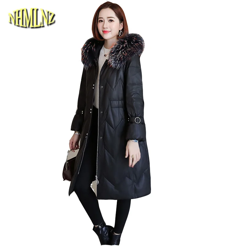 Кожаная и замшевая куртка с меховым воротником зимняя кожаная высокого качества