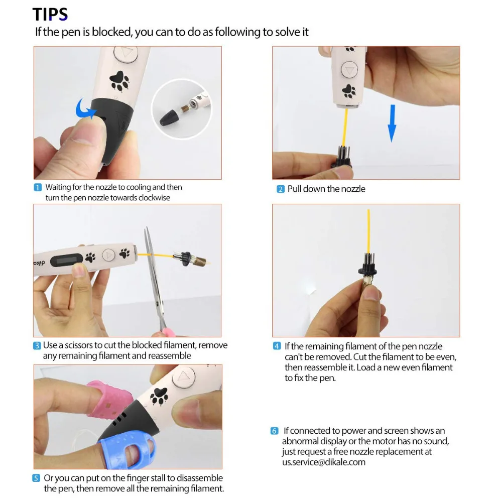 3d-ручка dikale для рисования ЖК-дисплей ручка 3d-печати сделай сам с 3 м цвета