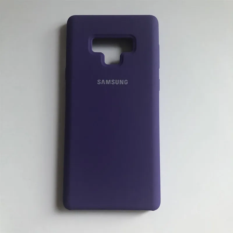 purple Жидкий силиконовый чехол для samsung Galaxy Note 9, шелковистый мягкий на ощупь защитный чехол на заднюю панель 6,4 дюймов, 8 цветов - Цвет: purple