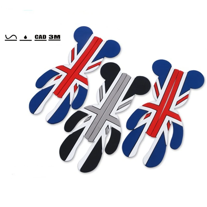 Симпатичная 3D наклейка с медведем защитная кромка двери автомобиля для VW bmw honda MINI