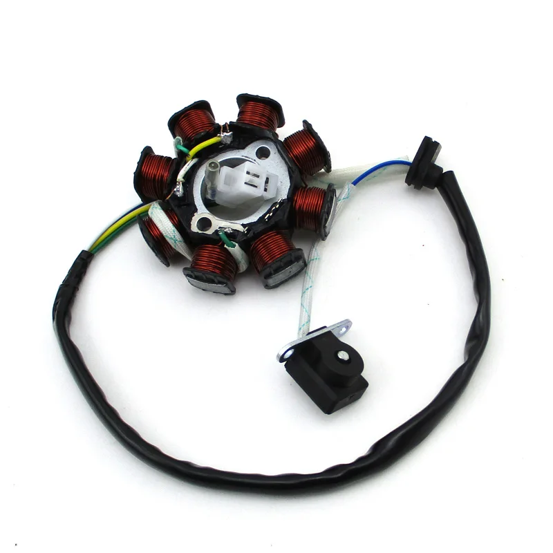 XLJOY 8 Катушек 4 провода DC магнитный статор ротор для китайского двигателя GY6 50cc